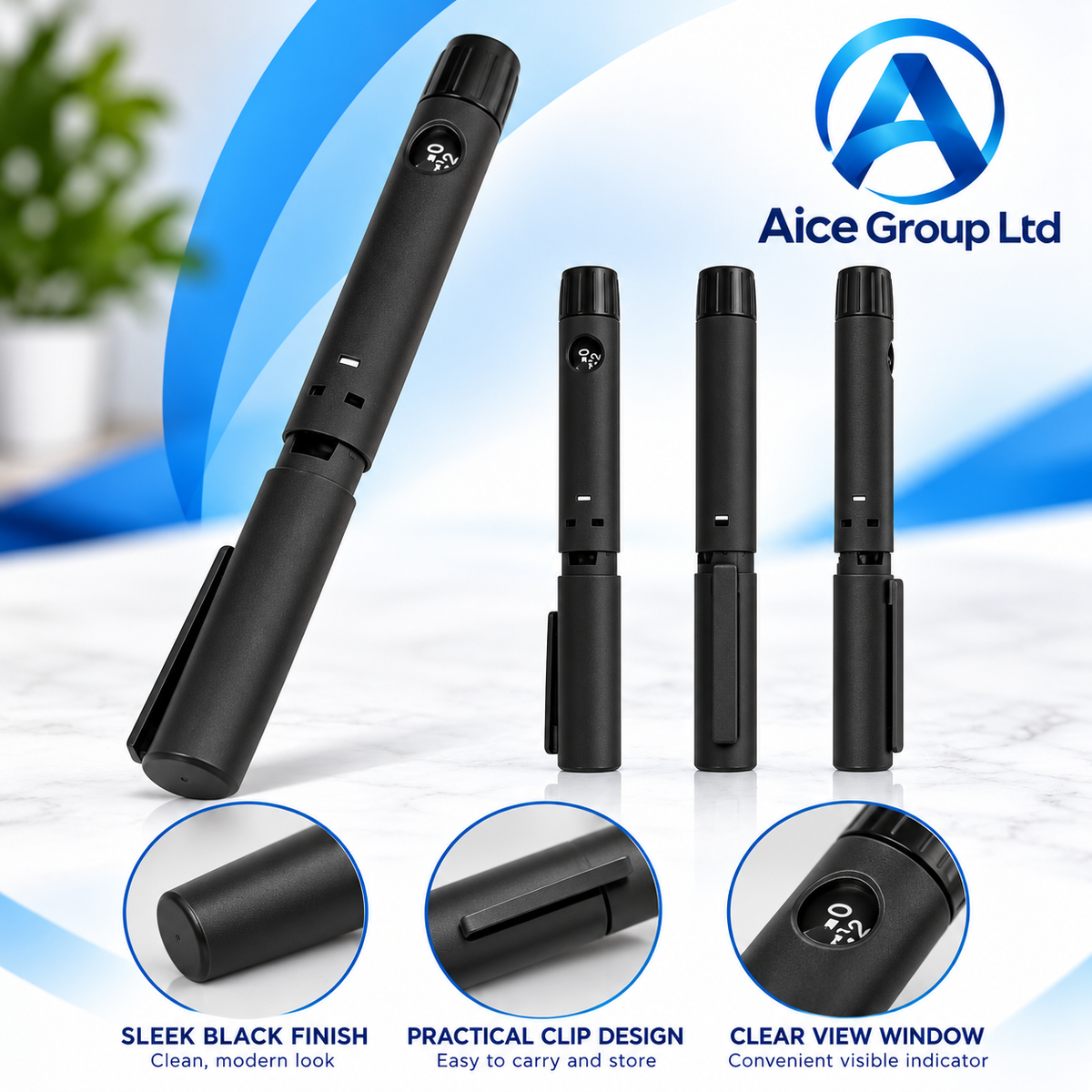 Black Disposable Pen + 3ml Cartridge